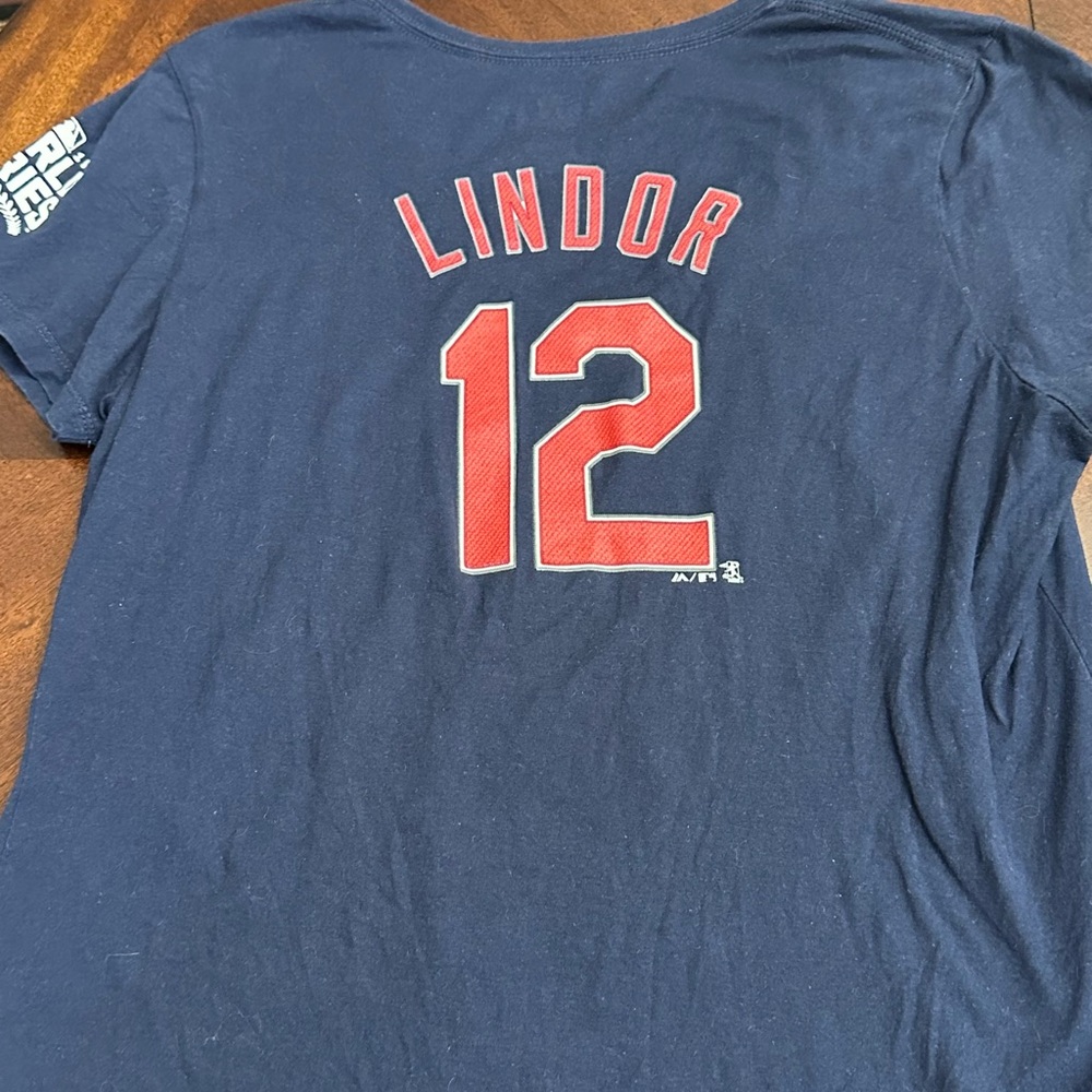 MLB Cleveland Indians 2016 World Series Francisco Lindor Tee Shirt XL